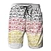 Pantalones Cortos de Playa con Estampado para Hombre Tronco de baño Secado rápido ondeando la Bandera de Alemania Collage de Elementos de Texto de Saludo M