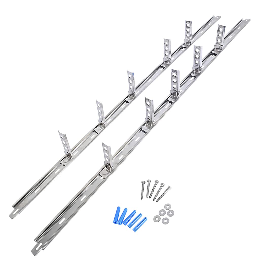 [FIXINGS DIRECT™] 2.4m Ultimate Universal Wall Starter Kit - Stainless Steel - (Includes All Fixings) 2X 1165mm Designed to Be Overlapped - Multiple Pack Sizes (10)