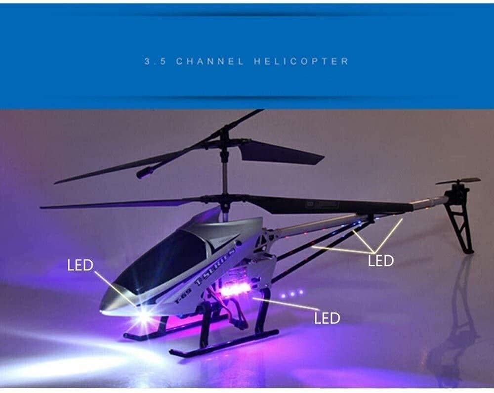 Hélicoptère radiocommandé 2,4 GHz 3,5 canaux Gyroscope Anti-Collision LED Jouet Volant