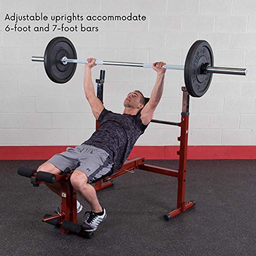 Body-Solid Best Fitness BFOB10 Adjustable Olympic Folding Weight Bench for Home Gym