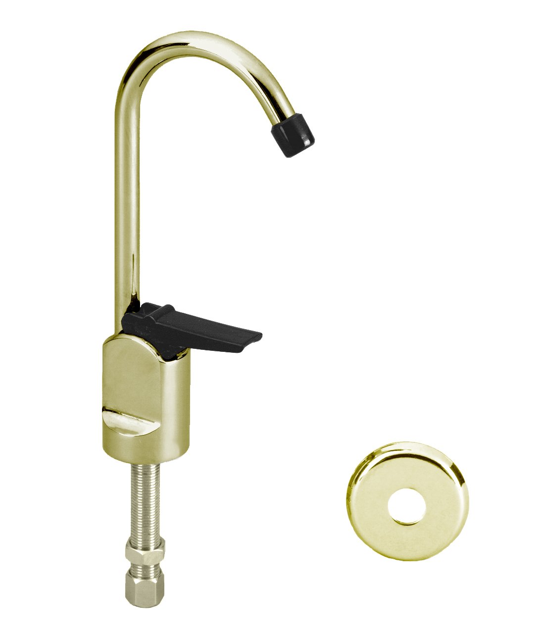 Westbrass D203-NL-01 6" Touch-Flo Style Pure Cold Water Dispenser Faucet, 1 Pack, Polished Brass