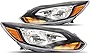 MARSFLUX Headlight Assembly Set Pair, Compatible with 2012 2013 2014 FOCUS Light+Right WEATHER-SEALED (Driver and Passenger Side)