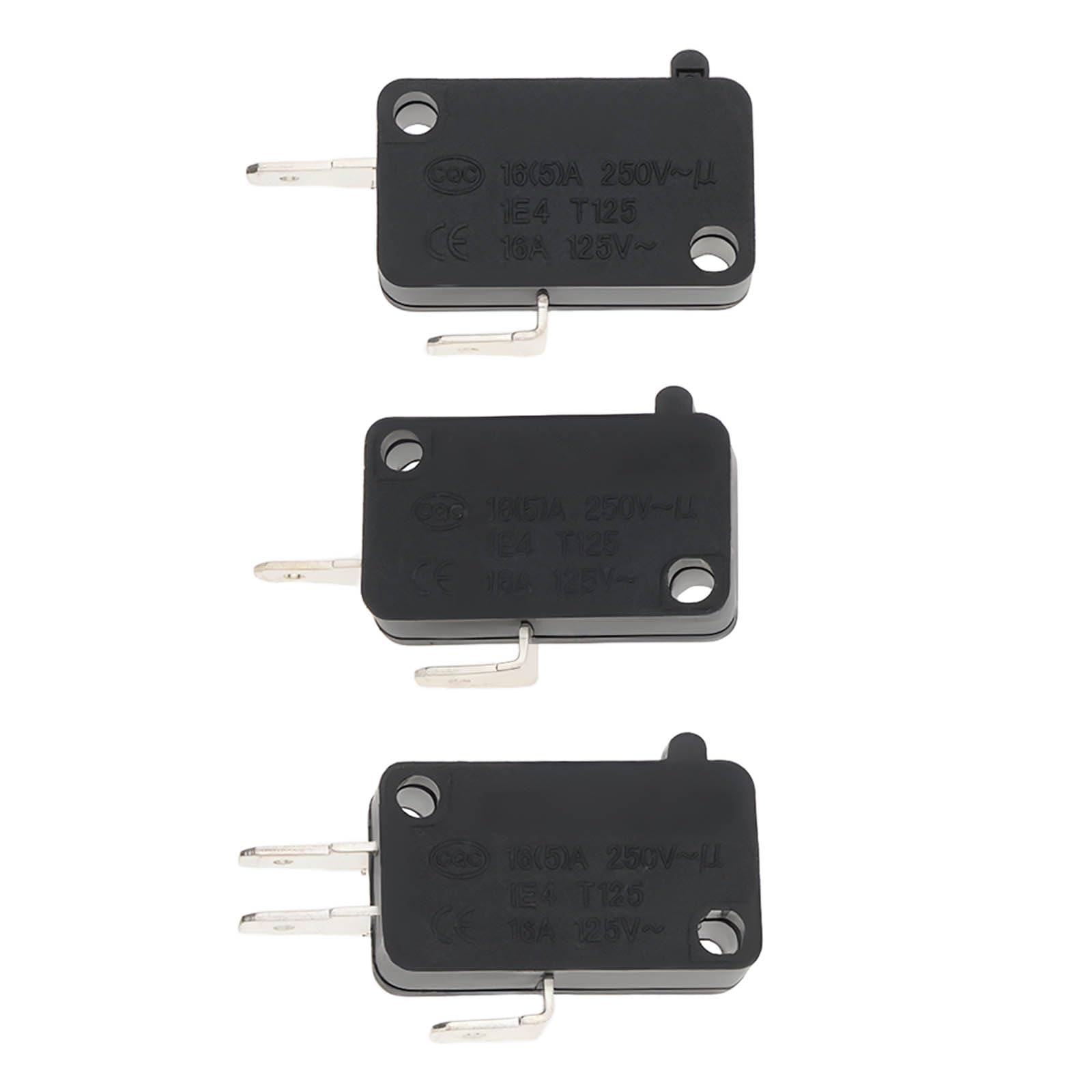 Briny River Microwave Door Switch 3-Pack Spst Spdt 16A 250V Oven Replacement Switches Wb24x10103 3B73361e Szm-V16-Fd-63