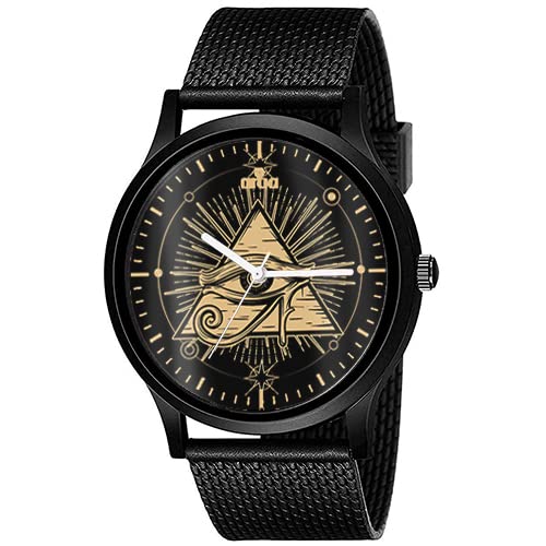 AROA Watch New Watch for Illuminati Symbol Masonic Triangle Conspiracy Planets Men Model : 322 Black Metal Type Rubber Analog Watch Black Dial for Men Stylish Watch for Boys (B0C2QFHRLT) Amazon Price History, Amazon Price Tracker
