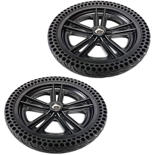 12 Inch Honeycomb Rear Wheels Assembly, Rubber Solid Wheels, Heavy Duty Replacement Wheels for Electric Wheelchairs