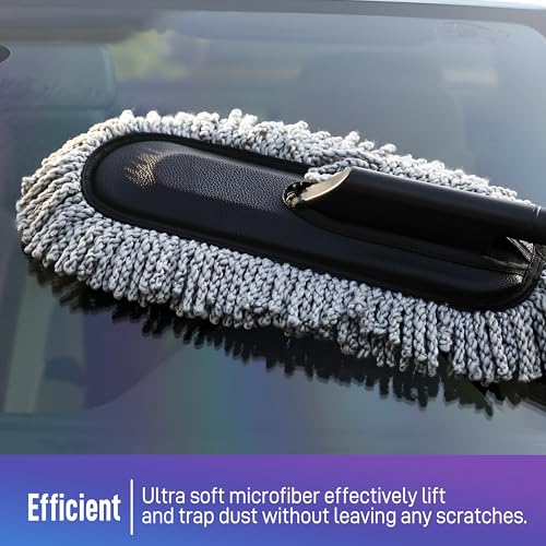Image of iWagon- Super Soft Car Cleaning Multipurpose Car Cleaner Brush Exterior and Interior Extendable Handle for Cleaning