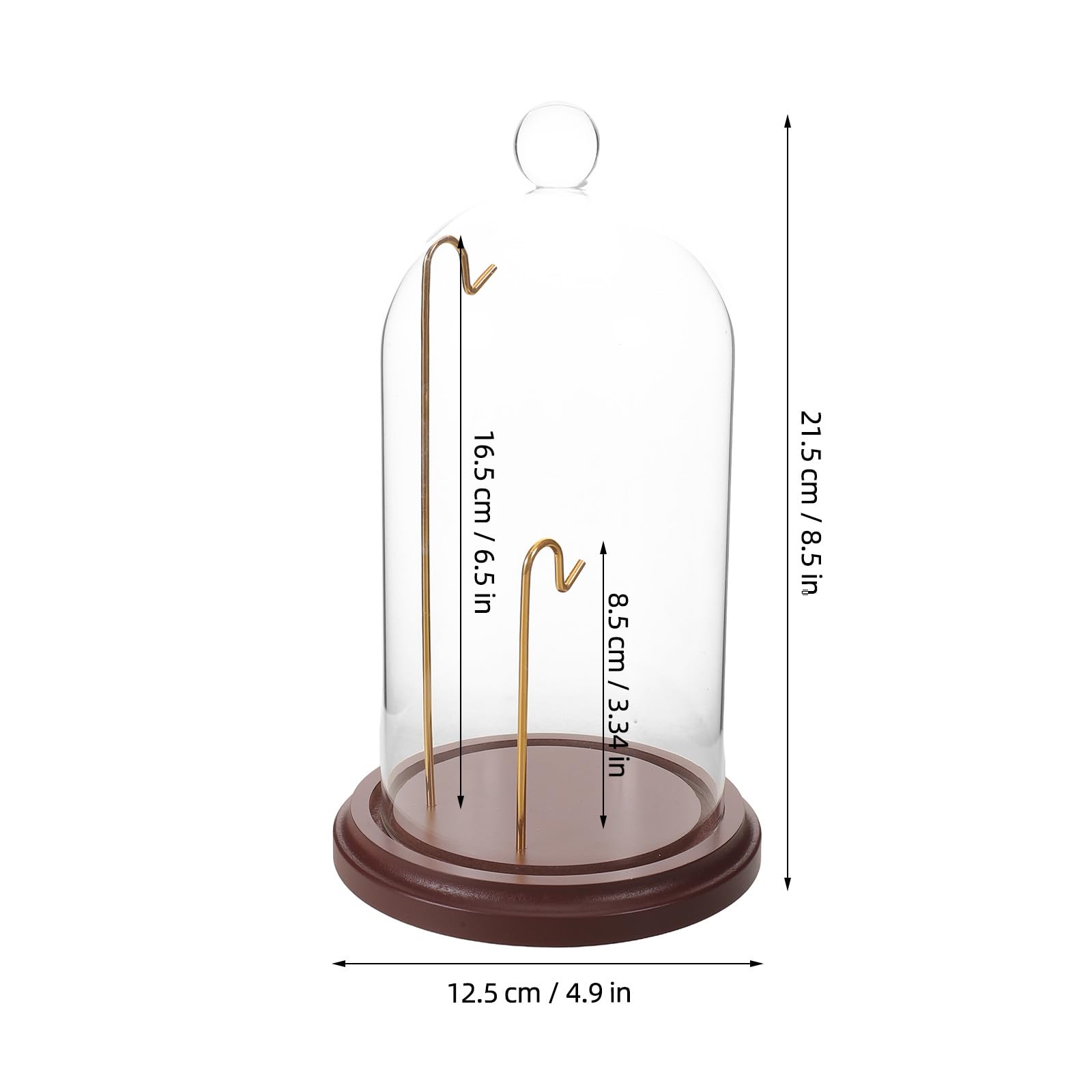 ibasenice Soporte para reloj de bolsillo con cúpula de cristal y base de