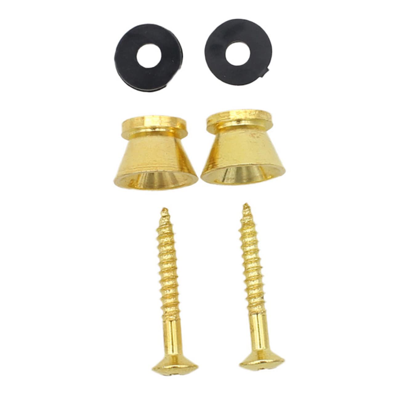 Holibanna 1 Pair Guitar Studs Guitar Strap Key Strap Locks Guitar Accessories Metal Strap Button Strap Nails for Guitar Strap Buckle for Guitar Anti-falling Instrument Strap Buckles Golden