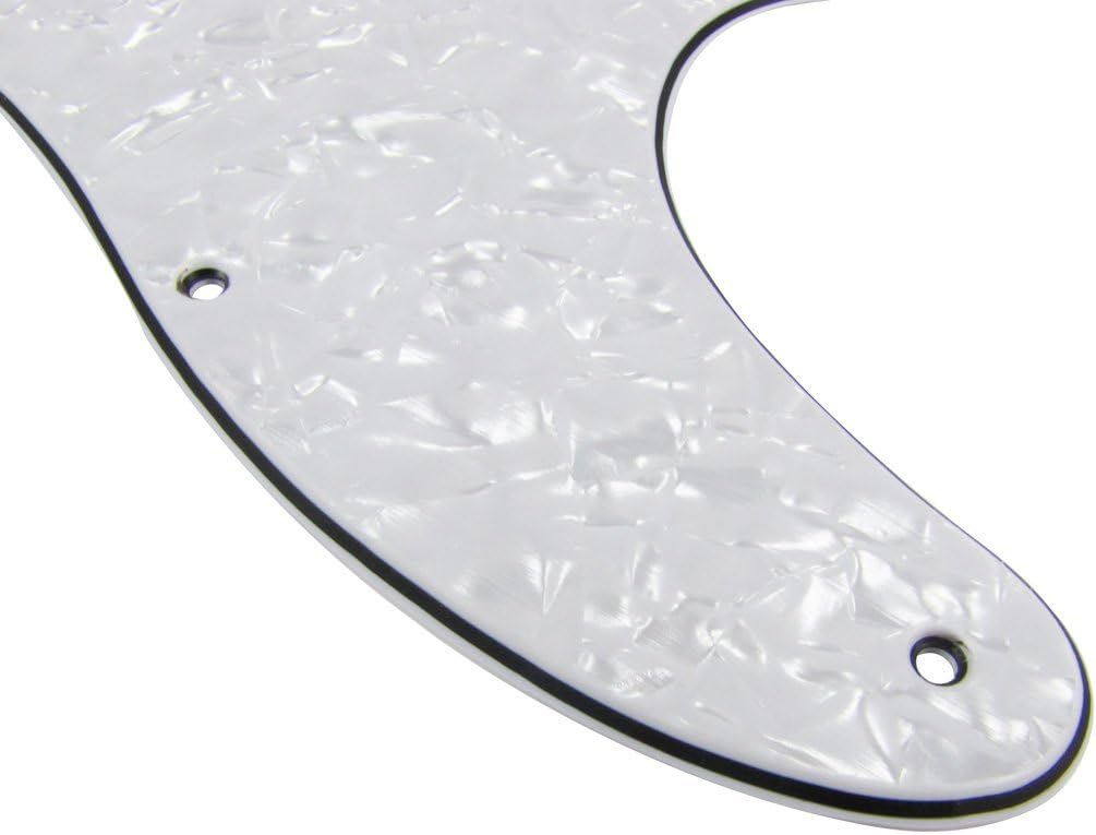 FLEOR 8 Hole 4Ply White Pearl TL Pickguard Single Coil Neck Hole Cut Guard Plate with Mounting Screws for U.S./Mexican Standard TL TE Plate Replacement - Image 5