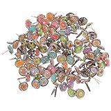 Amosfun Mini Brads Rundkopfklammern Pastellfarben 100 StüCk Metall Brads Zum Basteln Scrapbooking Verzierung Stempeln Und DIY Papierarbeiten Befestigung Von Fotos Und BäNdern
