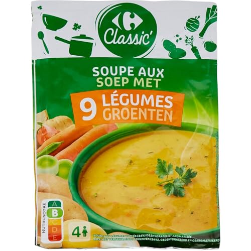 Soupe Déshydratée 9 Légumes CARREFOUR CLASSIC' pour un repas chaud après le travail
