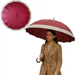 Guarda Chuva Automatico Reforçado Grande Unissex Contra Vento Hastes Impermeável Portátil Cabo Longo Liso Premium Proteção Sombrinha Compacto Resistente ao Vento