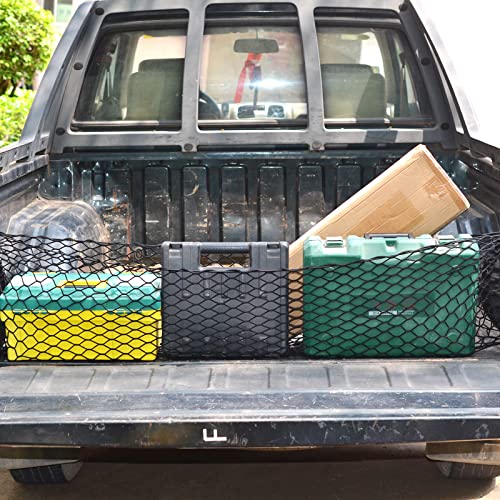 Bailalibo Cargo Net For Pickup Truck Bed, (50X18 Inch) Truck Bed Cargo Net With Hooks, Car Rear Heavy Duty Tailgate Net, Envelope Style Mesh Nylon Trunk Cargo Net #TOP6