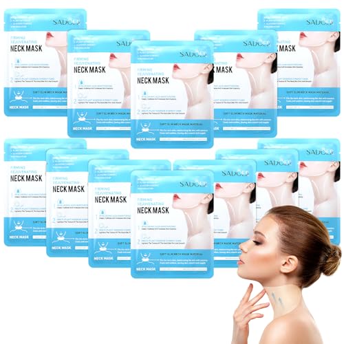 Swiffen 12 Pcs Neck Wrinkle Patches Hydrating Neck Mask Patches Moisturizing Smile Line Wrinkle Pads for Skincare