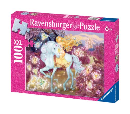 Ravensburger Riding in the Woods - 100 Piece Glitter Jigsaw Puzzle for Kids – Every Piece is Unique, Pieces Fit Together Perfectly