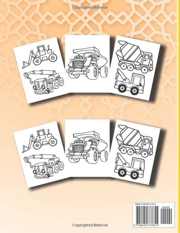 Big Construction Vehicles Coloring Book For Kids: Color With Super Fun Bulldozers, Cranes, Diggers, Dump Trucks And More- Makes A Great Constructions Themed Gift For Your Little Toddlers image 3