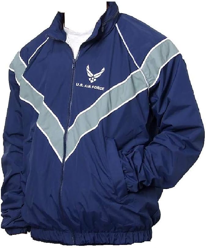 DSCPUS Air Force AF Blue Windbreaker Physical Training PT Uniform Jacket Top IPFU