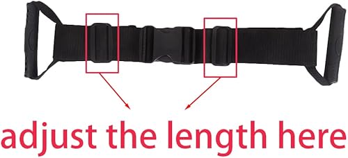 Miniatura 2 de Mango de pasajero de motocicleta, mango de cinturón de seguridad de 44.3 pulgadas, forma más segura de viajar con el pasajero para motocicleta,