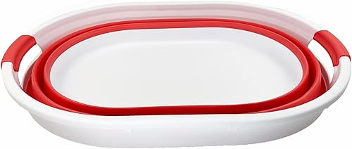 Miniatura 4 de SAMMART Cesta plegable de plástico para lavandería de 39L (10.3 galones), tina de lavado plegable, fácil almacenamiento y ahorro desplegable