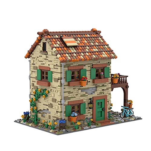 LAKA Creator Italian Residential Modular 2950Pcs MOC-77566 Street View Italienisches Haurs Architekturmodell Kompatibel… – Bild 3