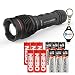 NEBO Redline Blast 1400 Lumen LED Flashlight with 12 Nebo AA Batteries and Lumintrail Keychain Light