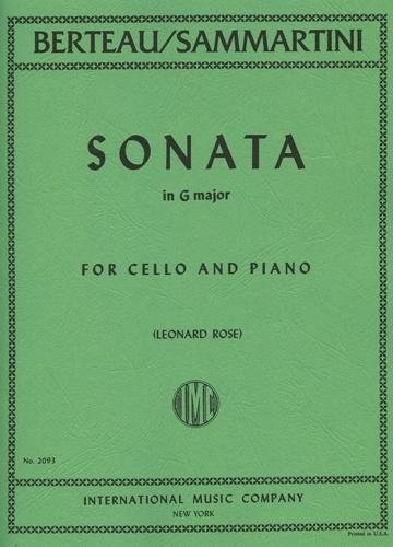 Berteau/Sammartini: Sonata in G major (Cello & Piano), IMC2093