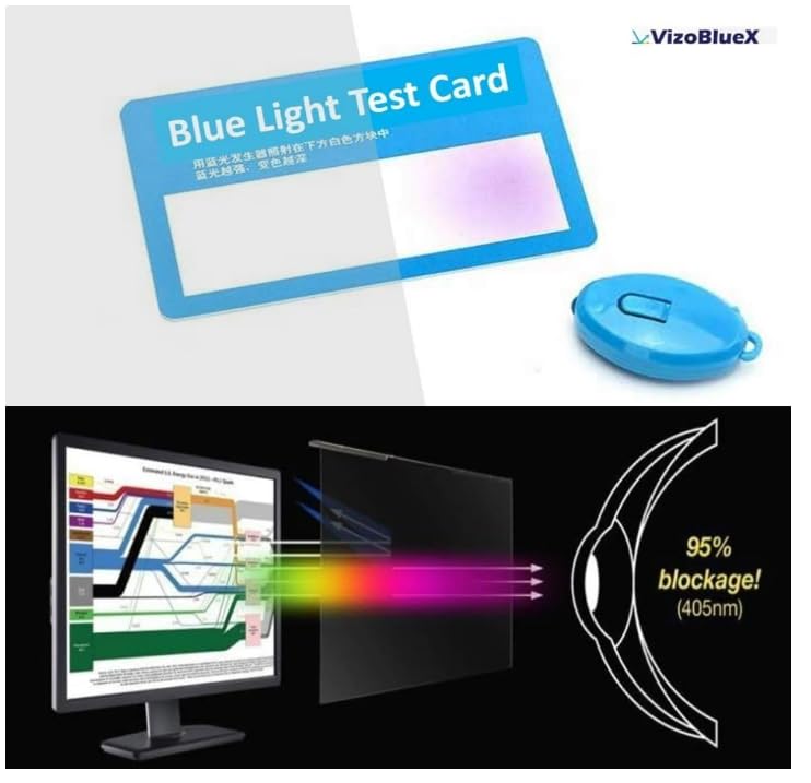 Image of VizoBlueX 85-86 inch Blue Light and Damage TV Screen Protector. Protection Shield & Anti-Blue Light Filter Blocking UV for LCD LED 4K OLED QLED (75.2 x 43.1 inch)