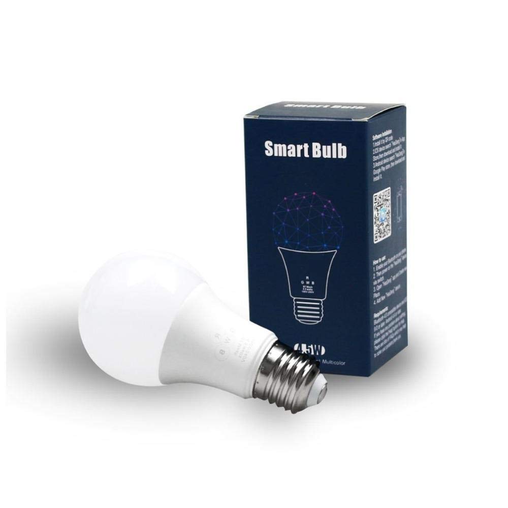 ICOCO 4.5W WiFi Smart Bulb E27 Super Bright WiFi APP Remote Control RGBW Timing Light Bulb Smart Phone Remote Control Bulbs (United States)