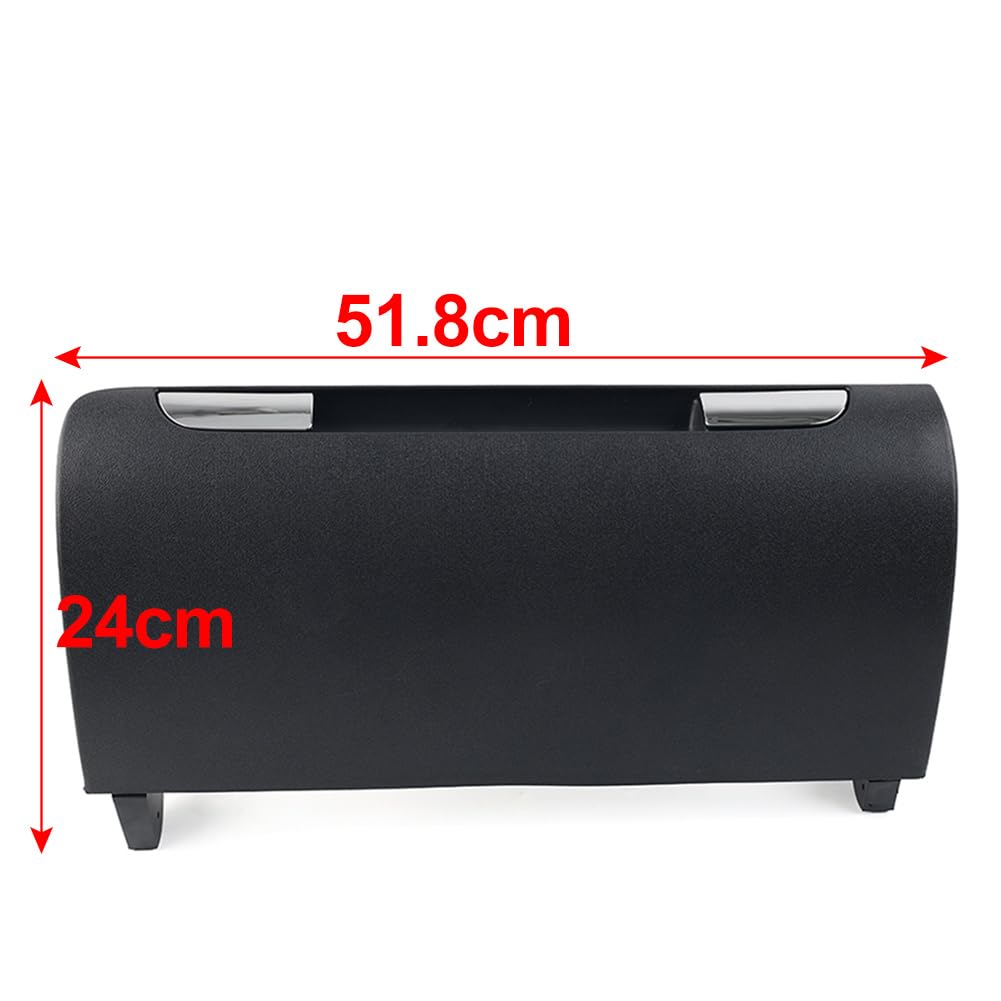 SIKUAI Cubierta de manija de pestillo de cerradura de compartimento de guantera interior negra automática para A3 S3 8P 2004-2012
