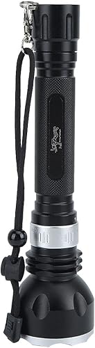 Linterna de buceo, aleación de aluminio, luz LED de buceo, Ip68 resistente al agua, luz fuerte de 328.1 ft, antorcha subacuática 2 x 26650 de litio