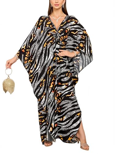 KEYLORTING Women’s Kaftan Beach Cover Up Dress Plus...