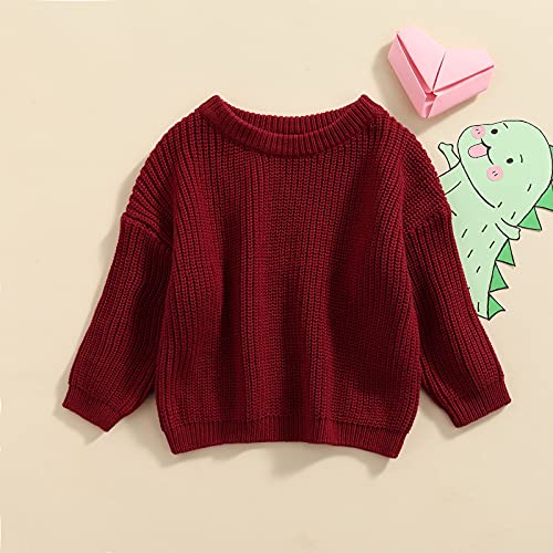 Autumn Winter Warm Outfits Baby Girl Cute Long Sleeve Knitted Sweater Pullover Top3