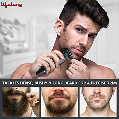 Image of Lifelong Trimmer For Man | 1 Year Warranty | 50 Minutes Runtime, 20 Length Settings, Trimmer for Man, Hair Trimmer for Man, Beard Trimmer for Man, Stainless Steel Blades (LLPCM05, Black)