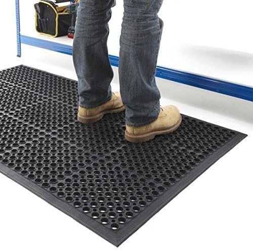 BRAVICH Large Outdoor Rubber Entrance Mats Anti Slip Drainage Door Mat Flooring SIZE 0.6 M x 0.9 M