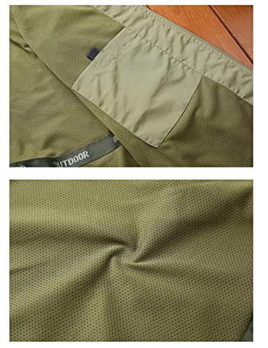Vanchenl Herren Casual Utility Reisen Angeln Weste Outdoor Arbeit Leichtgewicht Safari Foto Multi Taschen Westen Khaki L