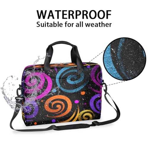 Bolso portátil colorido con patrón espiral 16 in impermeable miniatura 3