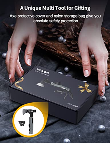 Multitool Camping Accessories, Cool Gifts For Dad, 13-In-1 Survival Gear Hatchet With Axe Hammer Can Opener Saw Screwdrivers Pliers Bottle Opener Gadgets For Hunting, Hiking, Fishing And Home Diy #TOP2