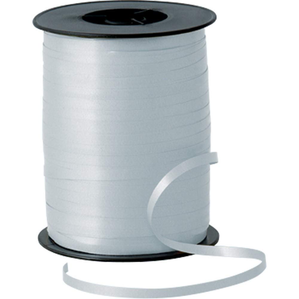1 roll 5mm x 500m Curling Balloon Ribbon - SILVER for Gift Wrapping, Party Favors, Decoration, Florist, Floral & Craft work