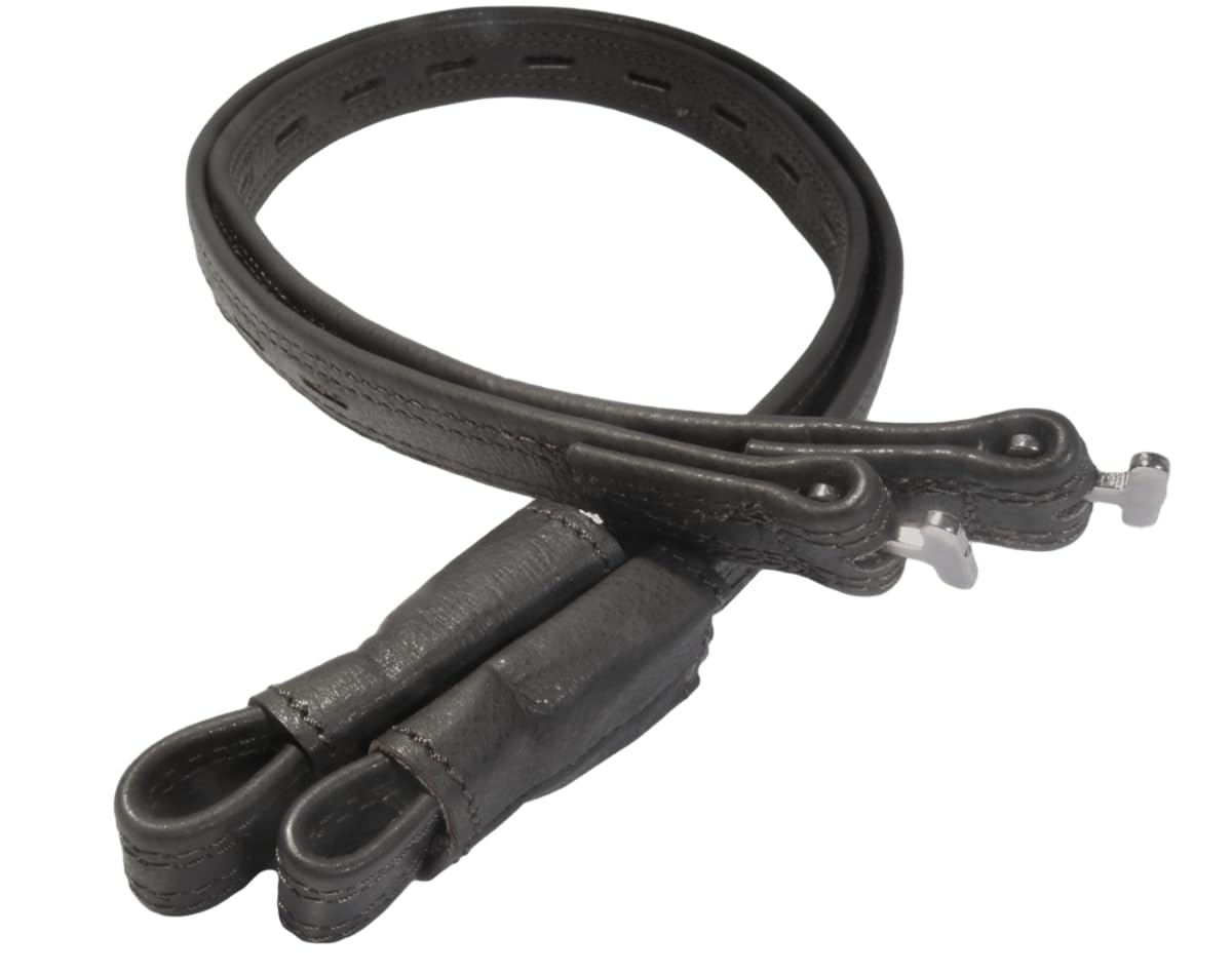 Karlslund Leder Steigbügelriemen, 45 cm. Schwarz