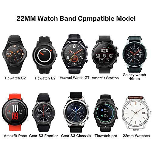 Pailebi Replacement Band For Garmin Vivoactive 4,22Mm Silicone Strap Compatible With Samsung Galaxy Watch 46Mm/Gear S3 Frontier/Classic Polar Vantage M Quick Release Wristband(Red/Black,22Mm) #TOP5