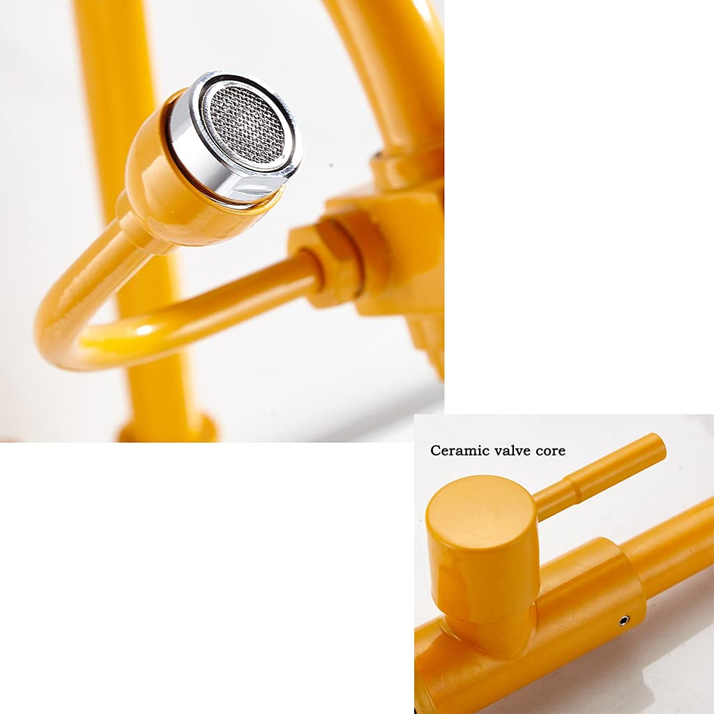 Augendusche für den Notfall, 30 cm, automatisch erkennende Doppelsprühdüsen, Augenduschen-Set zum Waschen von Augen und Gesicht beim Duschen (Farbe: Gelb) (Gelb)