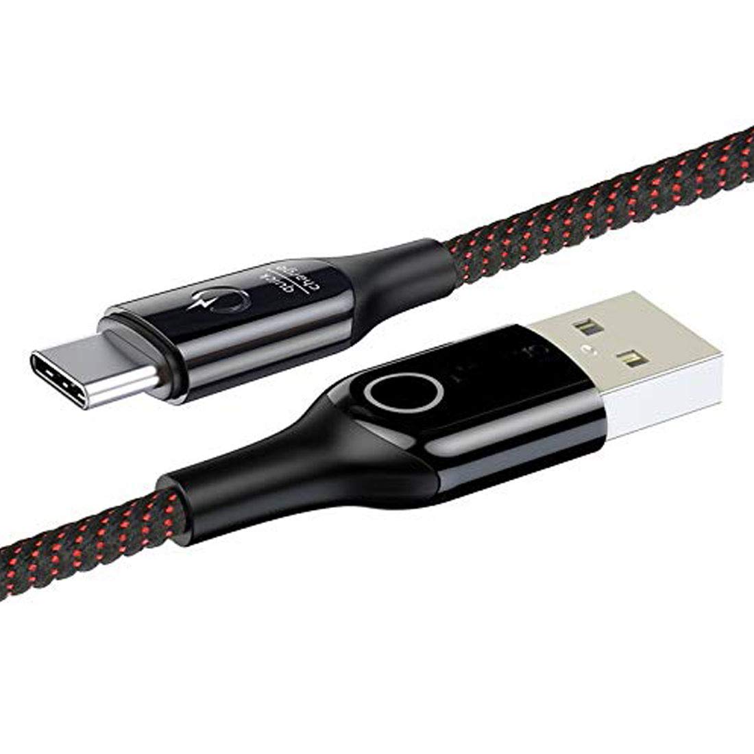 USB for Xiaomi Redmi Note 8 Pro / Redmi Note 8 Pro Double Braided Nylon USB Type-C Usb Original Like USB Cable | Data Sync Cable | Rapid Quick Dash Fast Charging Cable | Charger Cable | Type C to USB-A Cable (3.1 Amp, 1 Meter/3.2 Feet, ZQC1-Black) (B0BR7N9T2H) Amazon Price History, Amazon Price Tracker