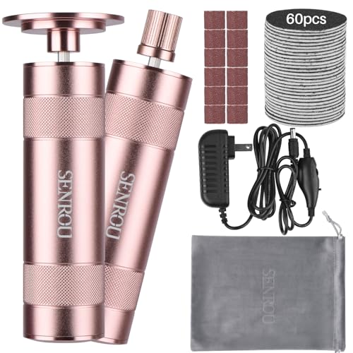 Electric Foot Callus Remover, 2-in-1 Electric Foot Filer/Nail Filer, Callus Remover for Feet with 60Pcs+12Pcs Sandpaper Discs,Holiday Gift Foot Repair Tool, Champagne Gold