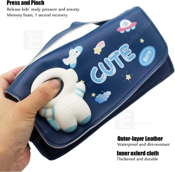 Image of Invite Enterprise Cartoon Theme Pencil Case - 3D EVA Pencil Case Pouch, Multipurpose Zipper Pencil Case for Kids, Pen and Pencil Bag for School Kids, Girls, Stationery Storage Box (Cute)