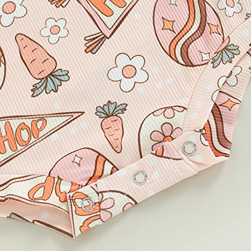 Newborn Baby Girl Boy Easter Outfits Long Sleeve Bunny Print Sweatshirt Romper Baby Summer Clothes 0 6 12 18 24 Months Beige 12-18 Months #TOP6