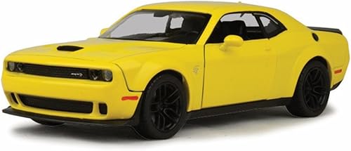 Motor Max Dodge Challenger SRT Hellcat Widebody 2018, amarillo brillante 79350YL - Modelo de juguete fundido a presión a escala 1/24, unisex para