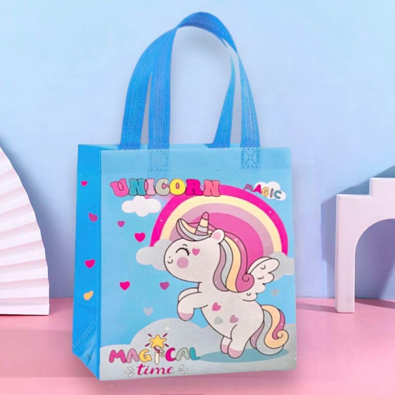 Image of Le Delite 13 Pcs Unicorn Gift Combo Set For Girls Kids Fur Diary Gift Bag Stationery Set Age 6-8 Years 10-12 Year I Stickers, pen, pouch, badge, Eraser, Wallet & colors(Pink)