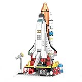PLUSPOINT Spaceship Rocket Building Blocks Set, Educational Stem Building Toys For Kids Brain Development & Hands-On Ability Construction Toy For Boys & Girls Aged 5+ (4421), Multi, Set Of 1