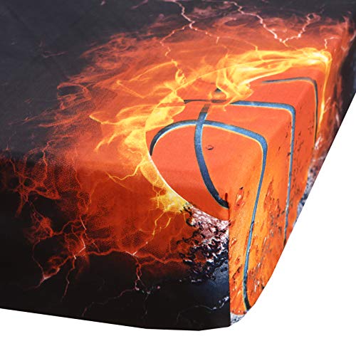 Sdiii 3Pc Basketball Sheet Sets Full Size Sport Bedding Sheet Sets With Flat Fitted Sheet For Boys, Girls And Teens (Full, Basketball) #TOP3