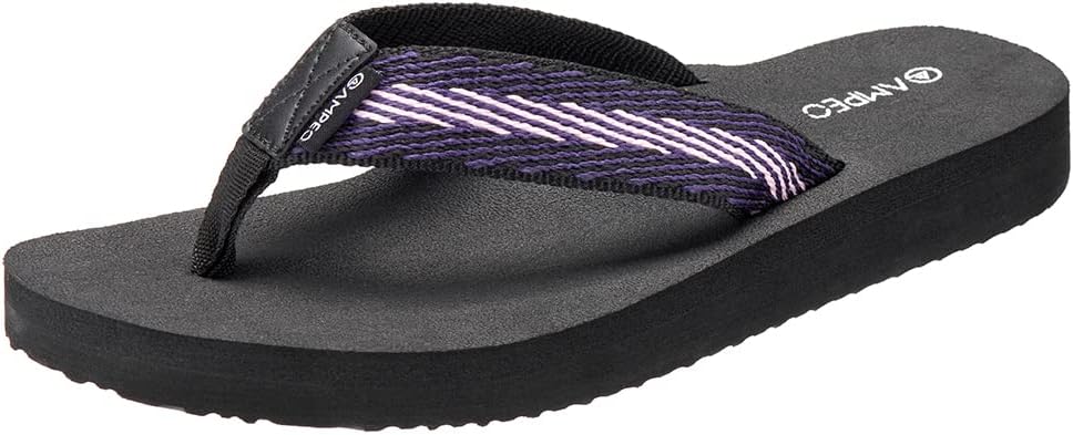 Ampeo Women's Arch Support Flip Flops Comfortable Casual Summer Beach Thong Sandals